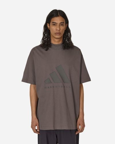 adidas Basketball 001 T-shirt Charcoal - Brown