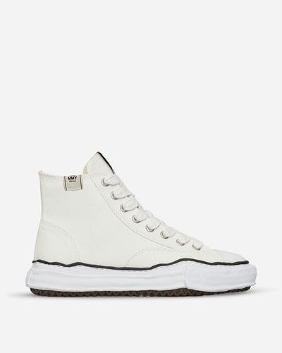 Maison Mihara Yasuhiro Peterson High Original Sole Rubber Painted Canvas High-top Trainers - White