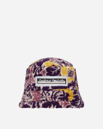 Aries Fleur Fleece Bucket Hat - Multicolor