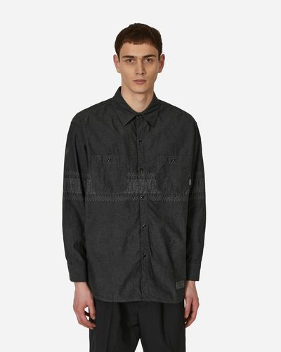 Neighborhood Bi Chambray Longsleeve Shirt - Black