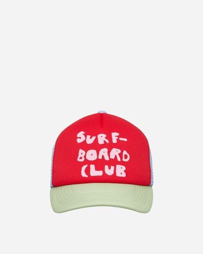 Stockholm Surfboard Club Logo Trucker Cap - Red