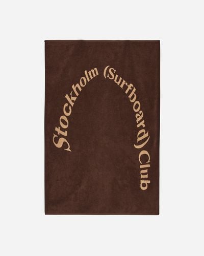 Stockholm Surfboard Club Arch Logo Towel - Brown