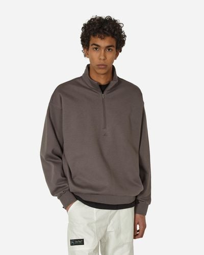 adidas Basketball Half-zip Crewneck Sweatshirts Charcoal - Grey