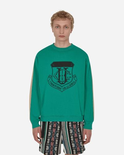 Undercoverism Color-block Crewneck Sweatshirt - Green