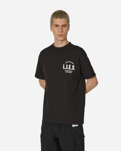 L.I.E.S. Records Classic Logo Print T-Shirt - Black