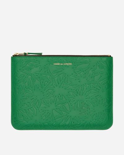 Comme des Garçons Embossed Leather Pouch - Green