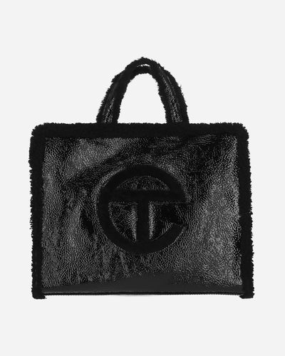 UGG Telfar Medium Crinkle Leather Shopper - Black