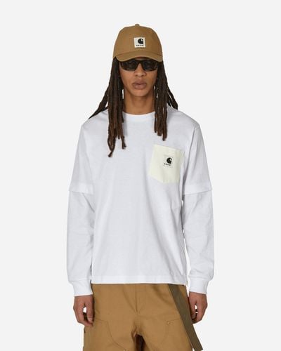 Sacai Carhartt Wip Longsleeve T-shirt - White