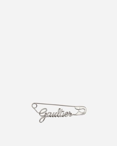 Jean Paul Gaultier Safety Pin Earring Silver - White