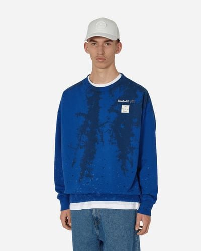 Timberland A-cold-wall* Abstract Print Crewneck Sweatshirt Medium - Blue