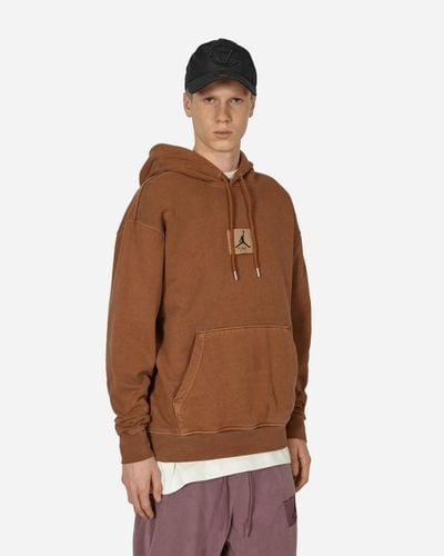 Nike Faded Statement Fleece Hooded Sweatshirt Light British Tan - Brown