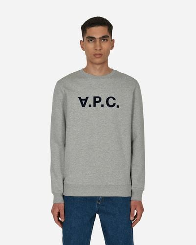 A.P.C. Vpc Logo Crewneck Sweatshirt - Gray
