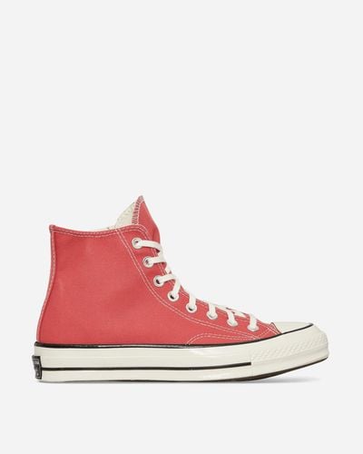 Converse Chuck 70 Hi Vintage Canvas Trainers Red