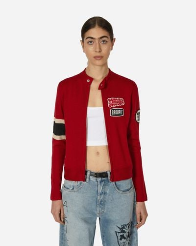 Hysteric Glamour Flaming Girl Moto Jacket - Red