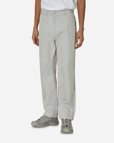 UNAFFECTED Contrast Mesh Panel Trousers Light - Grey