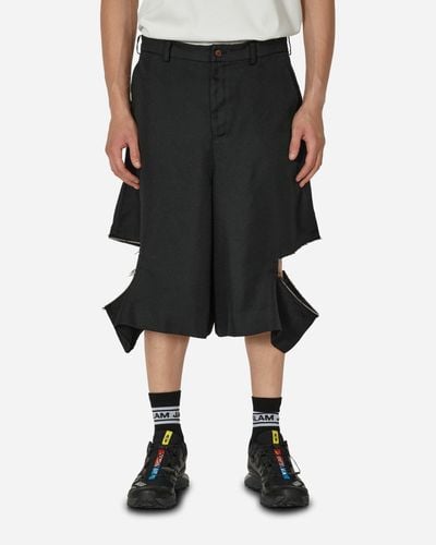 Comme des Garçons Polyester Zip Shorts - Black