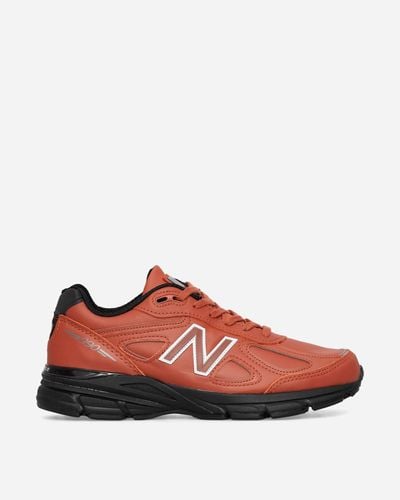 New Balance Made In Usa 990v4 Trainers Mahogany - Red