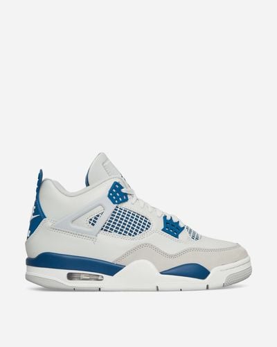 Nike Air Jordan 4 Retro Sneakers Off White / Military Blue
