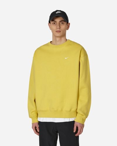 Nike Solo Swoosh Crewneck Sweatshirt Yellow