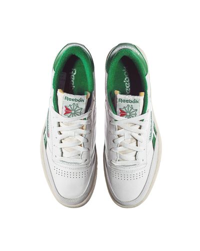 Reebok Revenge Plus Vintage Sneakers in White (Green) for Men | Lyst