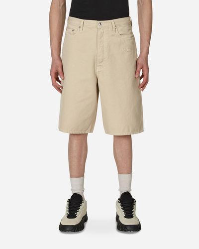 Off-White c/o Virgil Abloh Wave Off Canvas Utility Shorts - Natural