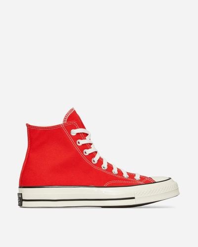 Converse Chuck 70 Hi Vintage Canvas Sneakers Fever Dream - Red