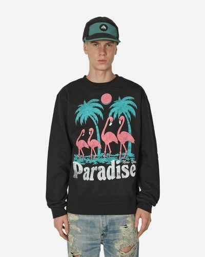 Paradis3 Storks Crewneck Sweatshirt - Black