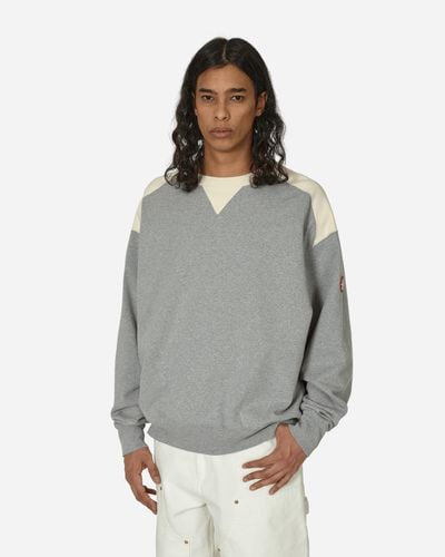Cav Empt Panel Shoulder Crewneck Sweatshirt - Grey