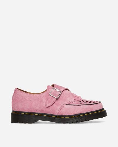 Dr. Martens Ramsey Suede Kiltie Buckle Creepers - Pink