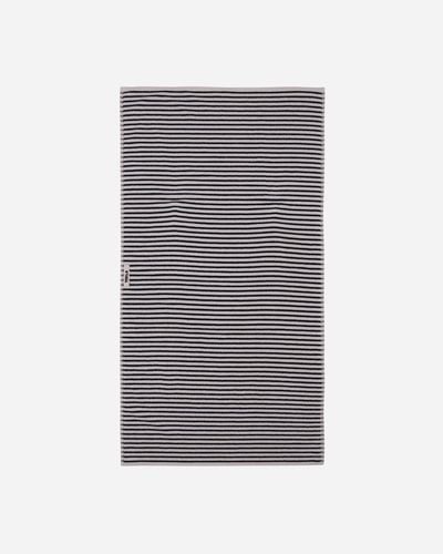 Tekla Striped Bath Towel Sailor Stripes - Gray