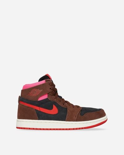 Nike Wmns Air Jordan 1 Zoom Air Cmft 2 Sneakers Cacao Wow / Black / Hyper Pink / Picante Red