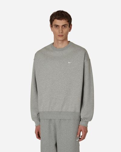Nike Solo Swoosh Crewneck Sweatshirt - Gray