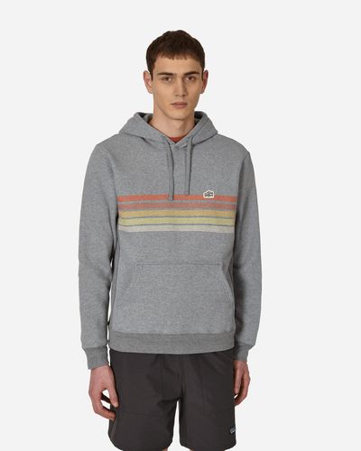 Patagonia Line Logo Ridge Stripe Uprisal Hooded Sweatshirt Gray