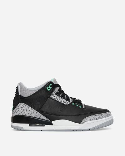 Nike Air Jordan 3 Retro Trainers / Green Glow - Black