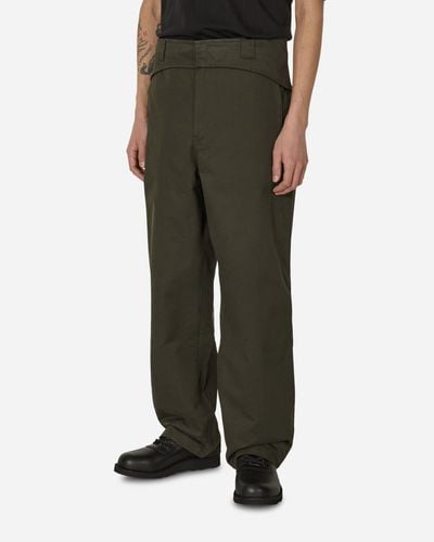 GR10K Folded Belt Trousers Soil - Green