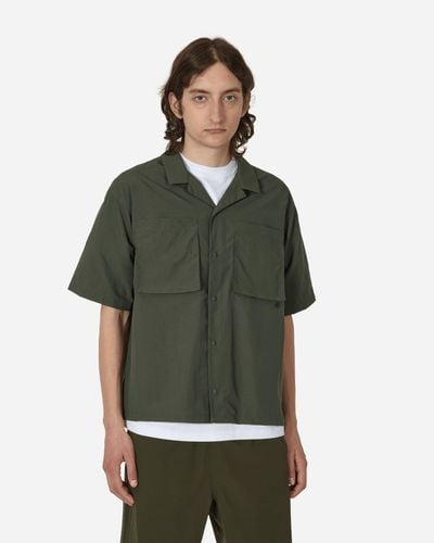 Wild Things Half Sleeve Camp Shirt Olive - Green