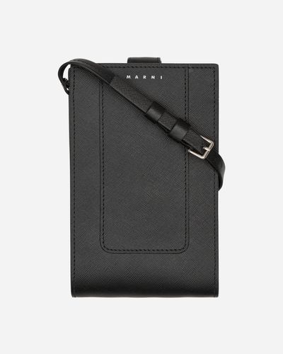 Marni Leather Phone Case - Black