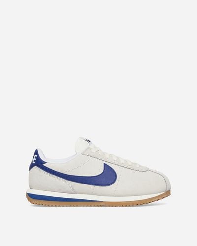 Nike Cortez Brand-embellished Leather Low-top Sneakers - Blue