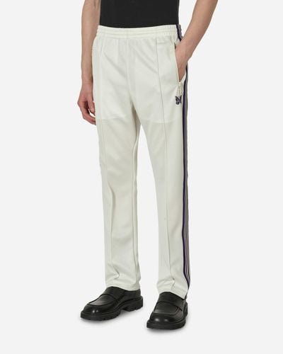 Needles Poly Smooth Narrow Track Trousers Ice - White