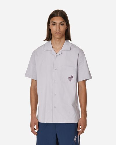 New Balance Athletics Rich Paul Camp Collar Shirt Gray / Violet - White
