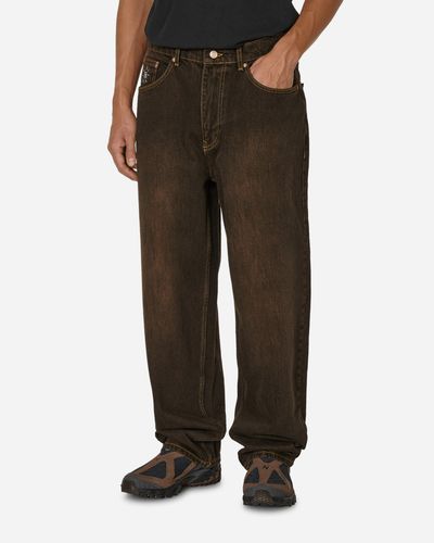 Fucking Awesome Fecke baggy Denim Trousers Stone Washed - Green