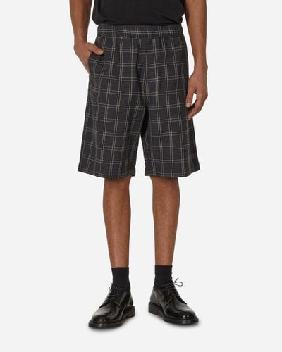 Our Legacy Drape Shorts Dinner Date Check - Black