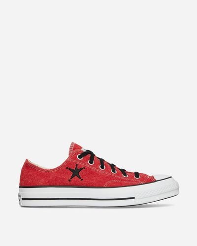 Converse Stüssy Chuck 70 Low Trainers Poppy - Red