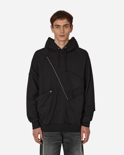 Undercoverism Paneled Hooded Sweatshirt - Black