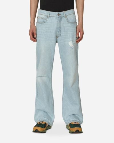 ERL Distressed Denim Trousers - Blue