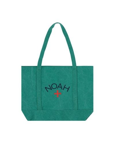 Noah Recycled Canvas Core Logo Tote Bag - Green