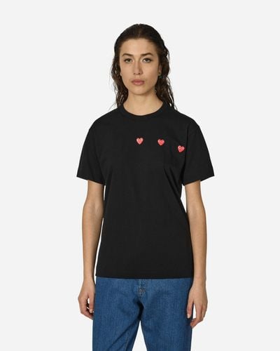 COMME DES GARÇONS PLAY Multi Heart T-Shirt - Black