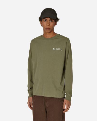 Museum of Peace & Quiet Support Group Longsleeve T-shirt Olive - Green
