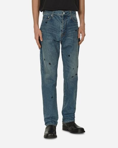 Undercover Embroidered Denim Trousers Light - Blue