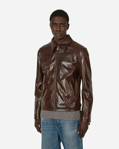 Acne Studios Leather Jacket - Brown